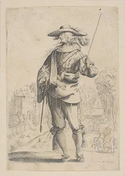 Mężczyzna trzymający plon, 1629.