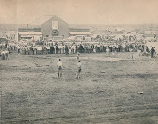 Spotkanie masowe w Bulawayo, ok. 1900.