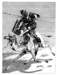 Mauretański wojownik, około 1890 roku