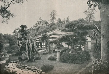 Prywatny ogród w Jokohamie, ok. 1892 r.