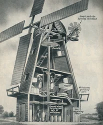 Wiatrak Smock w czasach Stuarta, ok. 1934 r.