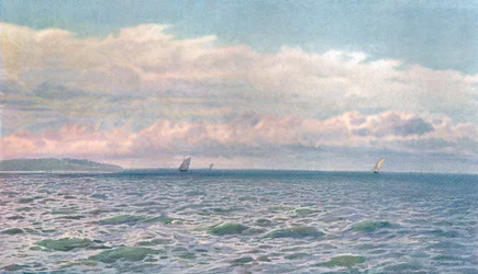 Słoneczny dzień w Solent, ok. 1900.