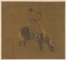 Jeździec tatarski z jastrzębiem, dynastia Ming, 1368-1644.