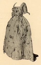 Sacque Watteau, strój ślubny pani William West, 1752, 1937
