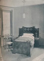 Łóżeczko dziecięce zaprojektowane przez Petera Behrensa, wykonane przez TD Heymanna, 1901