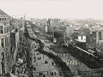 Dzień świąteczny w amerykańskiej stolicy, Waszyngtonie, USA, 1895 r.