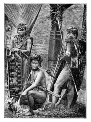 Grupa Dajaków, ok. 1900