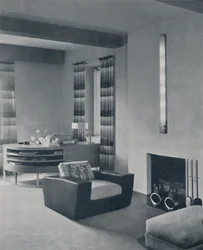 Salon w mieszkaniu w Nowym Jorku, zaprojektowany przez Frankl Galleries, Inc., 1935