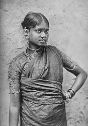 Nautch girl, Madras President, 1902