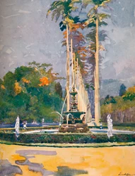 Fragment Alei Królewskich Palm, Ogrody Botaniczne, 1914