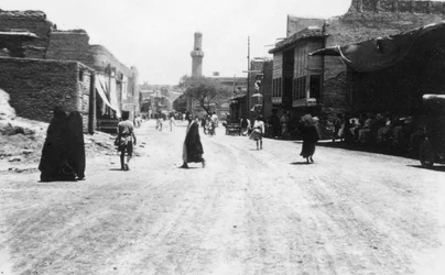 Ulica w Bagdadzie, Mezopotamia, I wojna światowa, 1918 r.