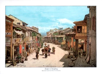 Ulica w Hongkongu, 1900