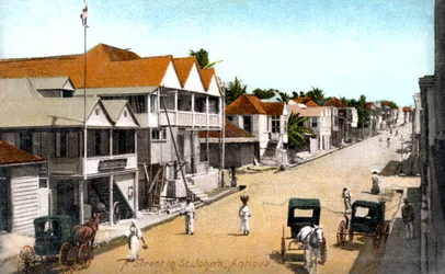 Ulica w St.Johns, Antigua, ok. 1900