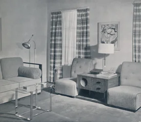Widok w dwupokojowym mieszkaniu w Keeler Building, Grand Rapids, Michigan, 1935
