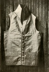 Kamizelka noszona przez hrabiego Lemcke, c1798, 1937.