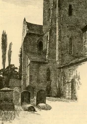 Kościół Abbey Dore - Zewnątrz, 1898.