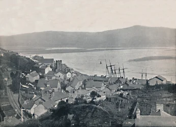 Aberdovey - Widok na miasto i zatokę, 1895