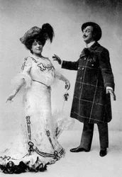 Ada Blanche i JR Hale w scenie z Medalu i pokojówki, 1909