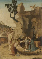 Adoracja pasterzy, ok. godz. 1500.