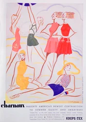 Reklama kostiumów kąpielowych Krepe-Tex, 1935