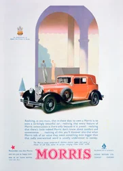 Reklama samochodów marki Morris, 1932