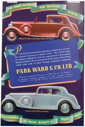 Ogłoszenie o nadwoziu Park Ward and Co, 1937