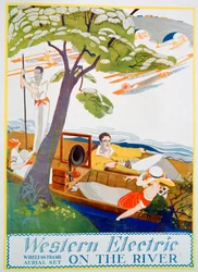 Reklama zestawów ramek bezprzewodowych Western Electric Company, 1923