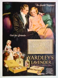 Reklama perfum Yardleys Lavender, 1929