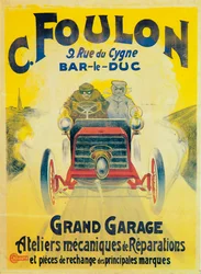 Reklama garażu C Foulons, Bar-le-Duc, Francja, c1900