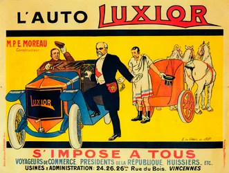 Reklama samochodów Luxior, c1912-1914
