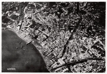 Widok z lotu ptaka na Funchal na Maderze z Zeppelina, 1928 1933
