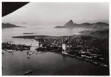 Widok z lotu ptaka na Rio de Janeiro, Brazylia, z Zeppelina, 1930 1933