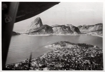 Widok z lotu ptaka na Rio de Janeiro, Brazylia, z Zeppelina, 1930 1933