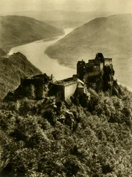 Zamek Aggstein, Wachau, Dolna Austria, ok. 1935.