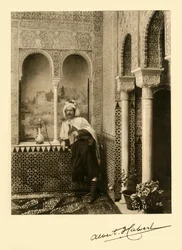 Albert Frederick Calvert w Alhambrze, Granada, Hiszpania, 1907.