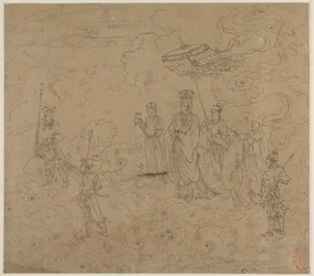 Album tematów taoistycznych i buddyjskich: Procesja bóstw taoistycznych: Liść 8, 1200s.