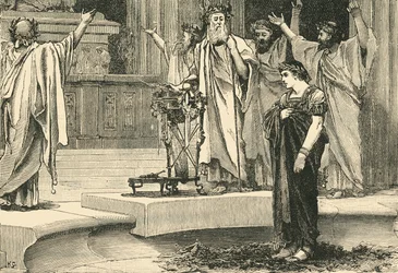 Aleksander w świątyni Jowisza Ammona, 1890.