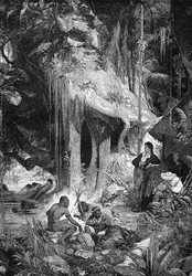 Alexander von Humboldt i Aimé Bonpland nad rzeką Orinoko, 1800-1804 1900