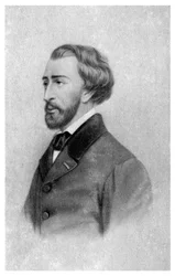 Alfred de Musset, francuski romantyczny dramaturg, poeta i malarz, c1845-1890