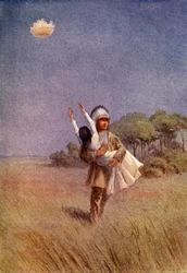 „Algon niesie Schwytaną Dziewicę do swojej loży”, 1914.