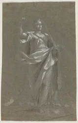 Figura alegoryczna odwrócona i odwrócona, XIX wiek.