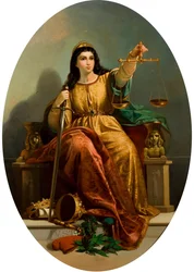 Alegoria sprawiedliwości, c. 1870.