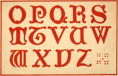 Alfabet, litery O-Z, wielkie litery