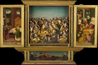 Ołtarz ze scenami z życia Matki Boskiej, niemiecki, 1548.