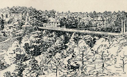 Most wiszący Alum Chine, 1929