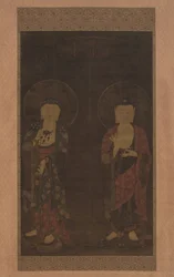 Amitabha i Kszitigarba, pierwsza połowa XIV wieku.