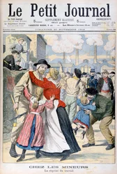 Wśród górników wznowienie pracy, 1902