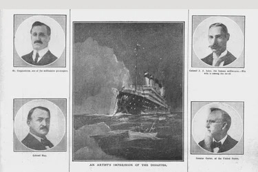 Artysta impresje katastrofy i portrety osób spokrewnionych, 20 kwietnia 1912 r.
