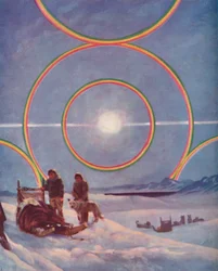 Zachwycający pokaz aureoli słonecznych, 1935