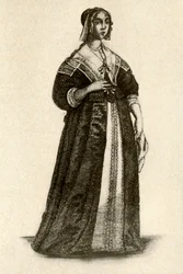 Angielka w stroju domowym, 1640, 1937.